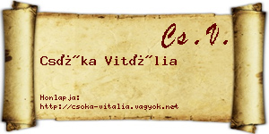 Csóka Vitália névjegykártya